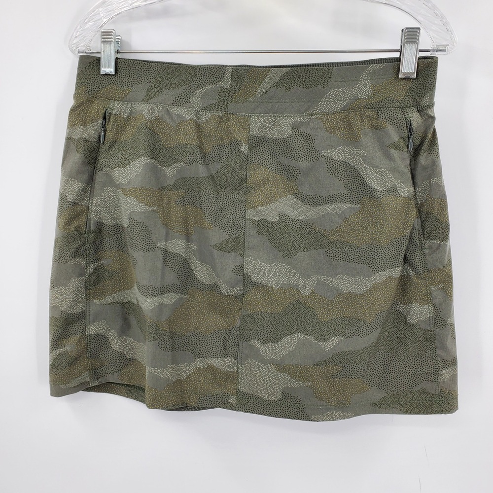 Kuhl Treeline Skort Women's Small Green Camo Hiking Active Skirt Outdoors Travel